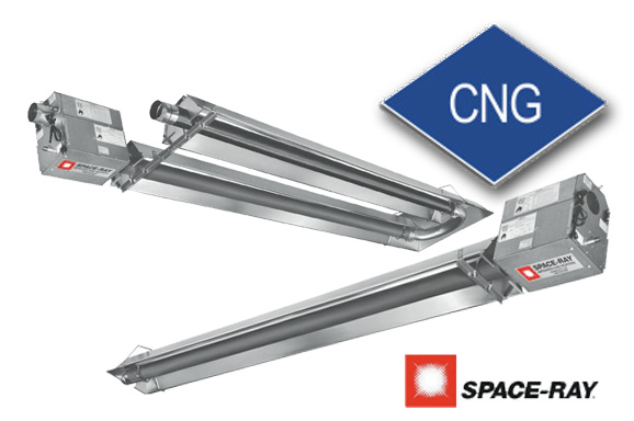 SpaceRay CNG PT Series Infrared Tube heaters, Straight & Utube Models